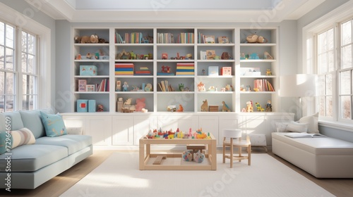 Playroom with Built-in Storage