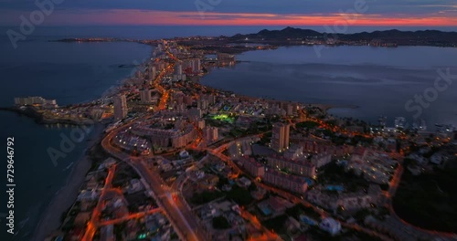 Aerial view. La Manga Peninsula Spain, Cartagena, Murcia photo