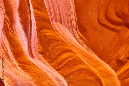 Antelope Canyon Sandstone Patterns Warm Hues Close-Up