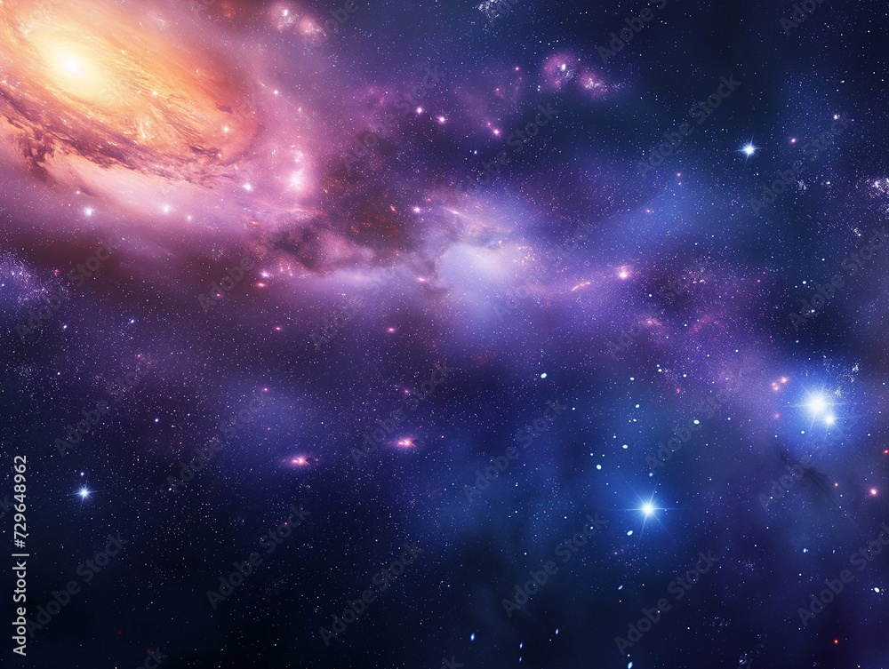 Fototapeta premium Black hole, wormhole, vortex, spiral nebula in deep space and cosmos, part of the Universe on abstract background