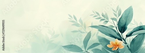 spring sale banner with flowers and copy space Generative AI
