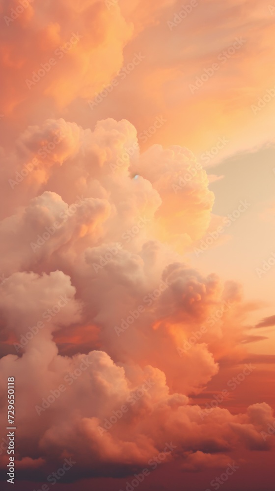 Clouds in the sky at sunset. Generative AI. Clouds in the sky at sunset. Generative AI.