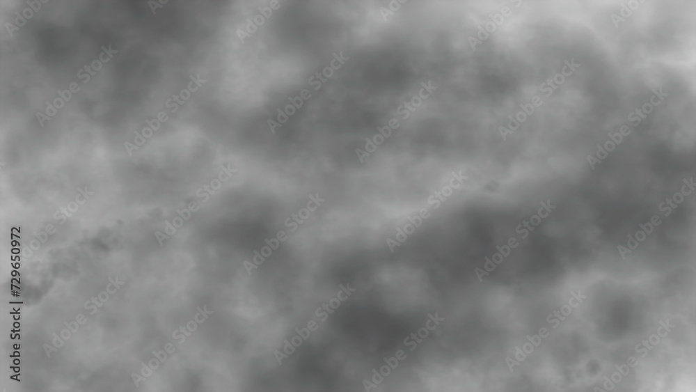 Black clouds isolated on transparent background