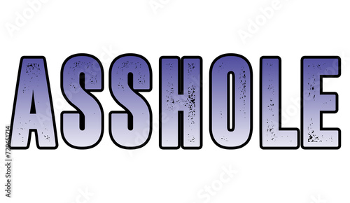 Bild auf Leinwand Asshole text png