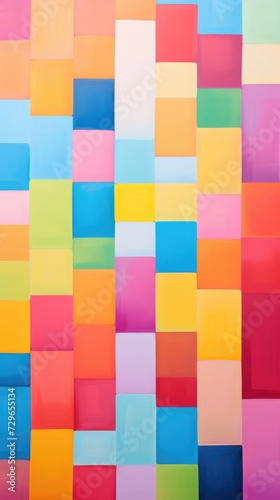 fun colorful squares tile art  ai
