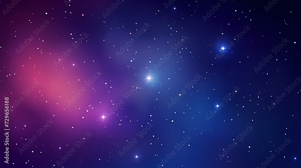 Fototapeta premium Mysterious star themed gradient background with countless twinkling stars