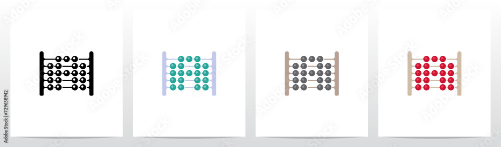 Beads Abacus Letter Logo Design A Beads Abacus Letter Logo Design A