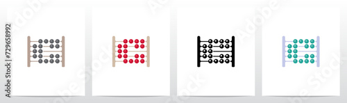 Beads Abacus Letter Logo Design C