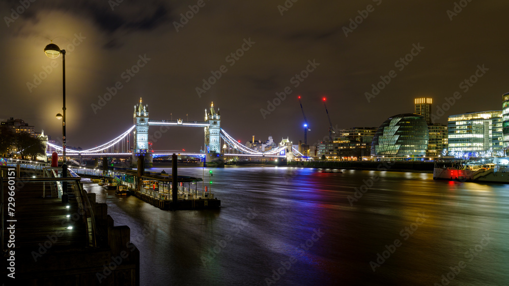 Tower Bridge, London at night