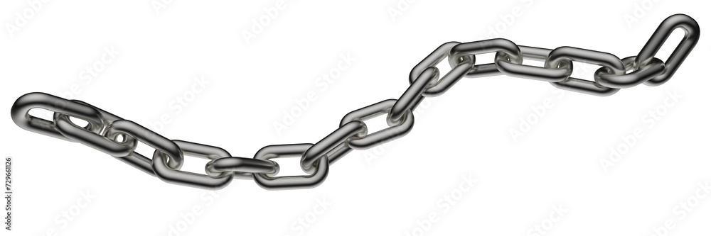 Silver chain isolated on a transparent background. 3D render. Silver chain isolated on a transparent background. 3D render.