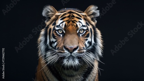 Portrait of a Tiger with a black background © buraratn