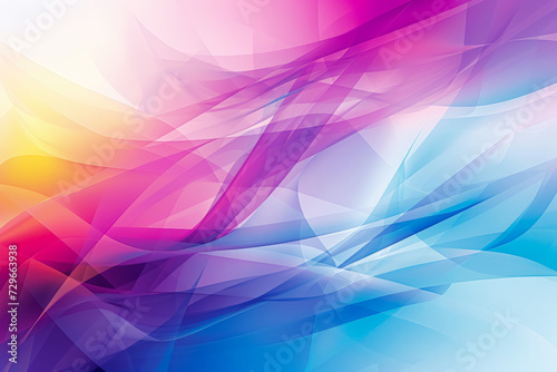 Colorful abstract background with translucent overlapping waves in pink, blue, and yellow.