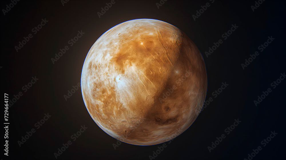 Imagen del planeta venus visto desde un satélite - obrazy, fototapety, plakaty 