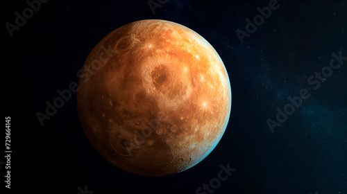 Imagen del planeta venus visto desde un satélite