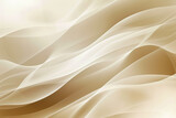 An elegant abstract background with flowing cream and beige waves, resembling luxurious draped satin or silk fabric.