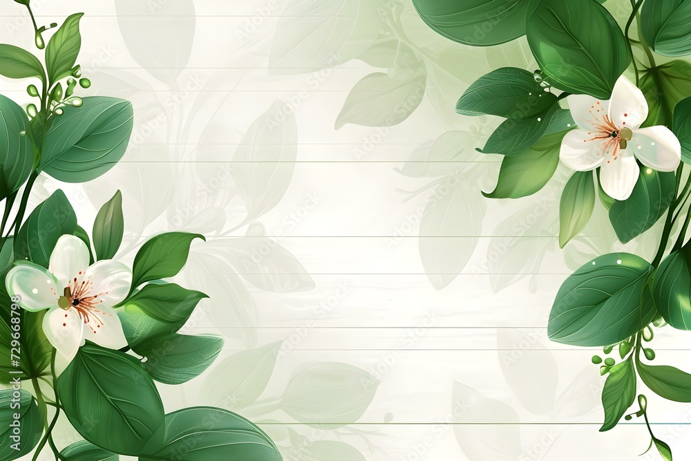 Green Floral Background.