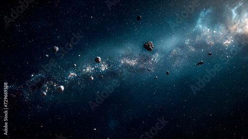 Cinturón de asteroides entre las órbitas de Marte y Júpiter photo
