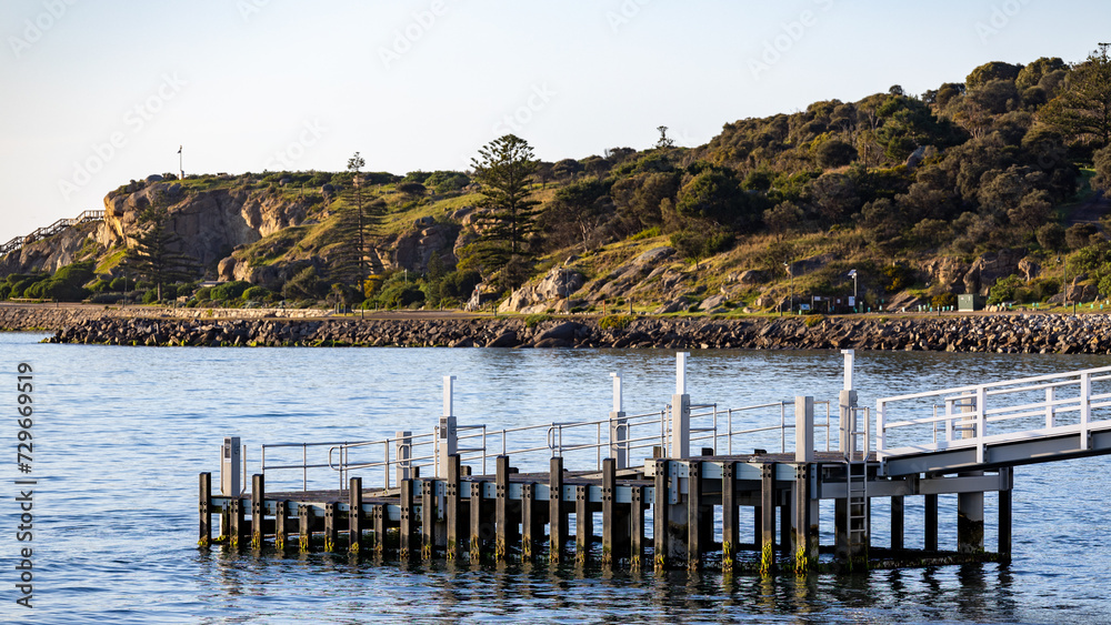 The new causeway boat dock between Victor Harbor and Granite island in South Australia on September 11th 2023
