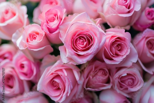 Closeup a bouquet of pink roses flower texture background for a Mother s