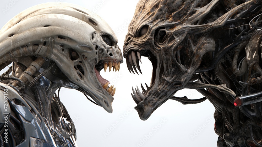 Characters Engaging in Predator-Prey Interaction Characters Engaging in Predator-Prey Interaction