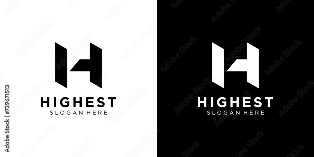 Obraz premium H Letter Shape Logo