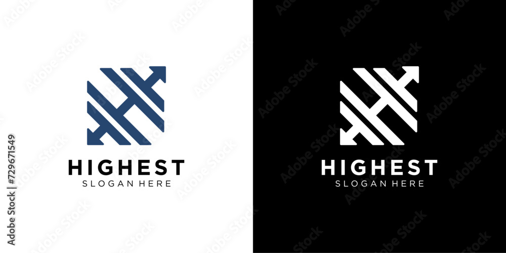 H Letter Growth Shape Logo Design Template H Letter Growth Shape Logo Design Template