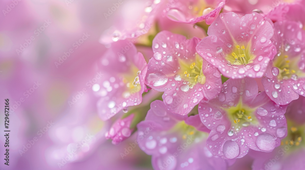 Flower with dew, macro, closeup, alyssum