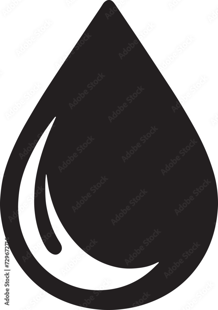 Monochrome Water Drop Icon Monochrome Water Drop Icon