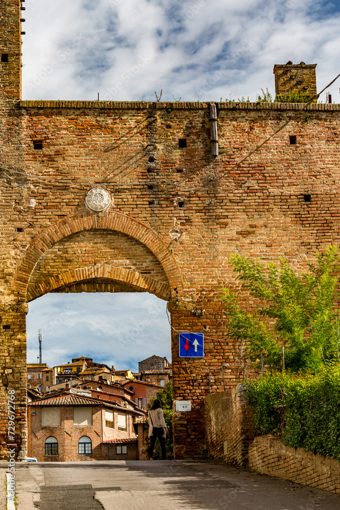 Obraz premium Travel Tuscan style. Sorano city street view, Grosseto province, Tuscany region, Italy, Europe, EU