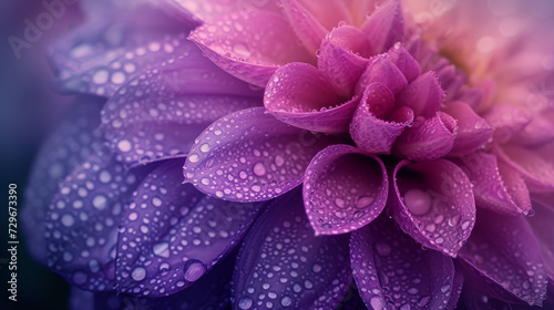 Flower with dew  macro  closeup  dahlia