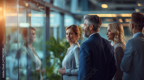 In a lively company, energy literally pulsates through the rooms. Employees work intently on their tasks while lively discussions take place in the meeting rooms. photo