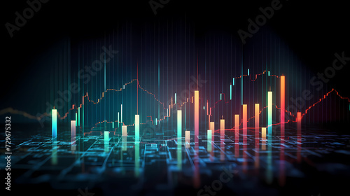 Stock market information technology concept illustration, illustration that can be used to analyze financial statements © ma