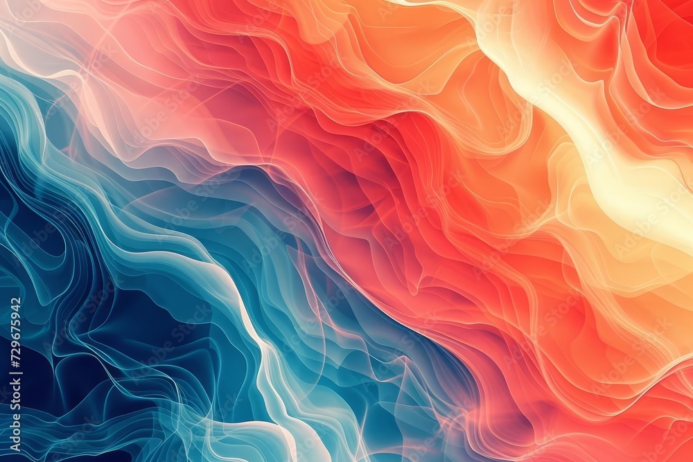 Abstract organic lines creating a panoramic wallpaper A fluid and naturalistic design