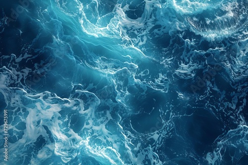Abstract water wave Ocean-inspired texture. blue and aqua design Serene web banner backdrop © Jelena