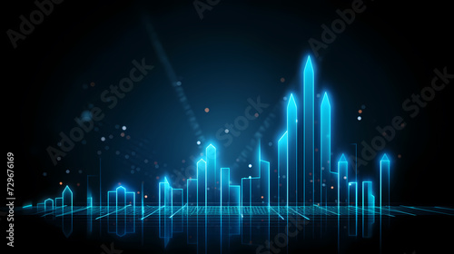 Stock market information technology concept illustration, illustration that can be used to analyze financial statements