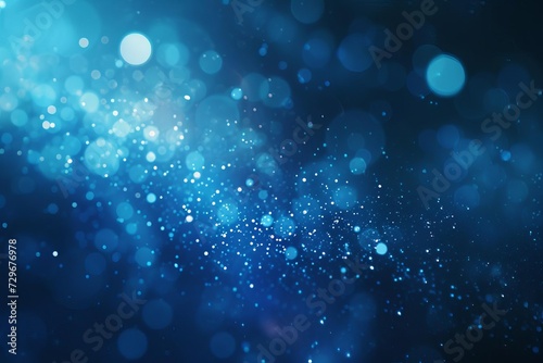 Ethereal blue glow Abstract particle bokeh backdrop. dreamy atmosphere Soft light effect