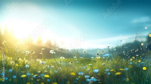 Spring nature background  ecology and healthy environment concept