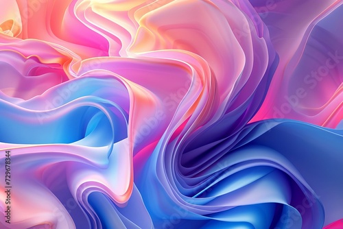 Abstract 3d background Dynamic color interaction. fluid shapes Modern artistic design