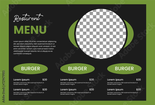 Delicious food menu instagram post or social media post template