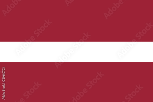 Latvia flag isolated in official colors and proportion correctly vector