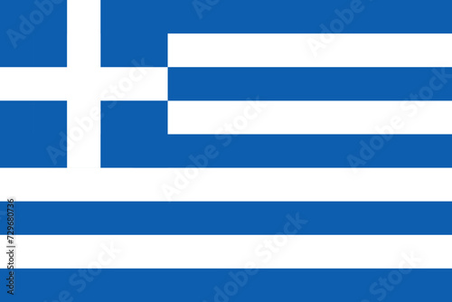 Greece flag isolated in official colors and proportion correctly vector