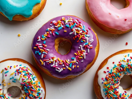 Photo of donut with colorful candy