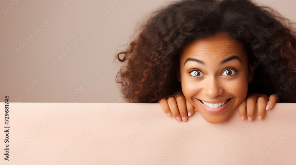 Creative portrait of young african woman with pink background. Copy space for text. Creative portrait of young african woman with pink background. Copy space for text.