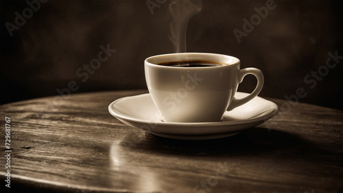 Photo of white cup in vintage environment