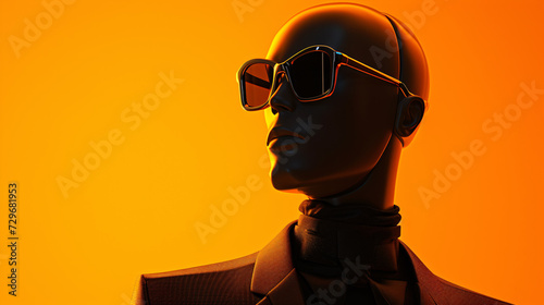 a mannequin wearing sunglasses