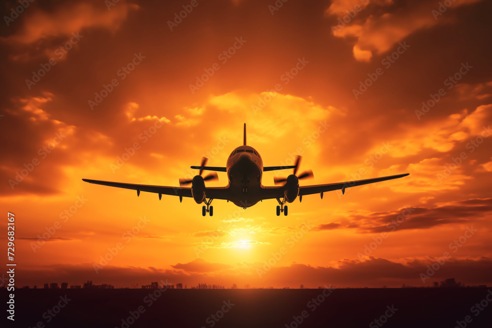 an airplane flying in the sky an airplane flying in the sky