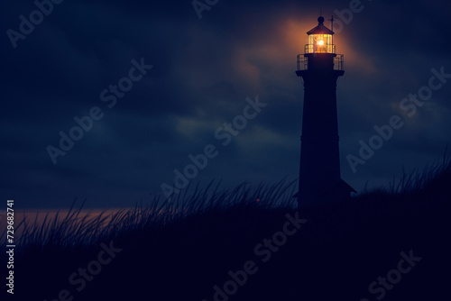 a lighthouse with a light on top
