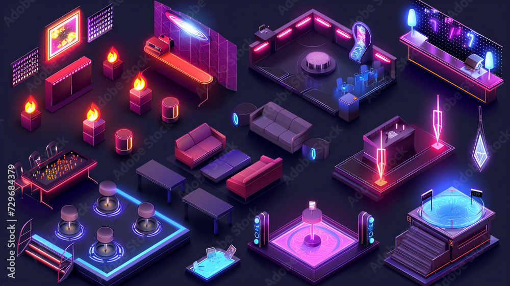 Isometric Night Club Tileset Isometric Night Club Tileset