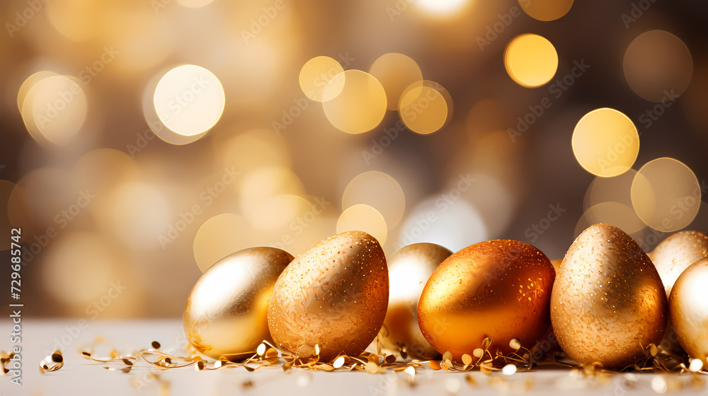 Fototapeta premium Easter background, many colorful Easter eggs