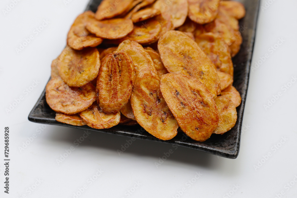 Crispy banana chips. Fruit snack Crispy banana chips. Fruit snack